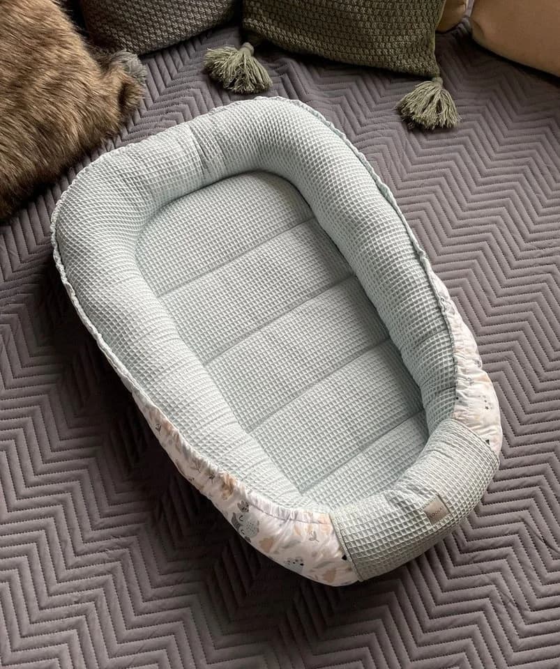 Loolay Bettnestchen Beige/Weiß Waffelstoff Baumwolle Reisebett - Bild 3