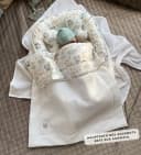 Loolay Bettnestchen Weiß Beige Waffelstoff Babyaustattung Bild 2