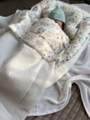 Loolay Bettnestchen Weiß/Beige Waffelstoff 8-tlg. Set Bild 1
