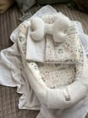 Loolay Bettnestchen Weiß/Beige Waffelstoff 8-tlg. Set Bild 5