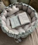 Loolay Bettnestchen Zweiseitig ENGELSNEST XXL Premium WAFFELPIQUE + Decke + Kissen Bild 1