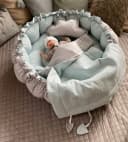 Loolay Bettnestchen Zweiseitig ENGELSNEST XXL Premium WAFFELPIQUE + Decke + Kissen Bild 2