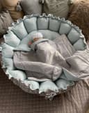 Loolay Bettnestchen Zweiseitig ENGELSNEST XXL Premium WAFFELPIQUE + Decke + Kissen Bild 4
