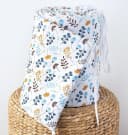 Loolay Bettnestchen Blumenwiese BLAU Türkis 100% Baumwolle Bild 2