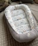 Loolay Bettnestchen Grau Beige Weiß Waffelpique Babyausstattung Bild 2