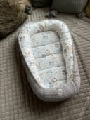 Loolay Bettnestchen Grau Beige Weiß Waffelpique Babyausstattung Bild 3