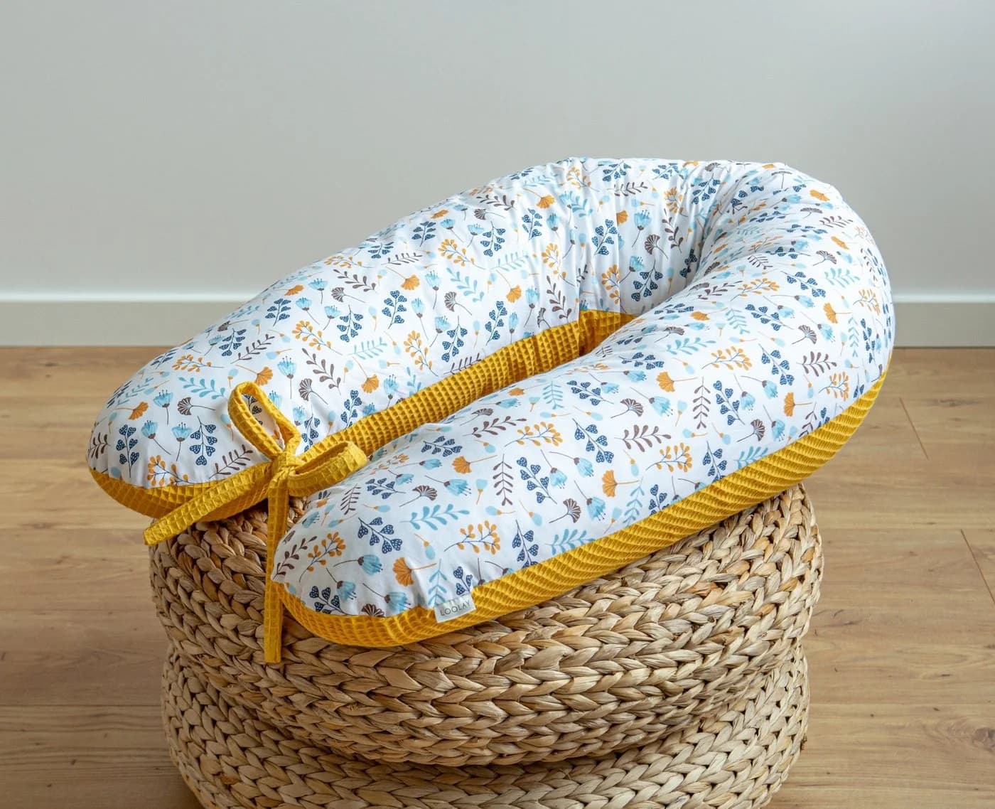 Loolay Stillkissen XXL 170 cm Gelb Türkis Waffelbaumwolle - Bild 2