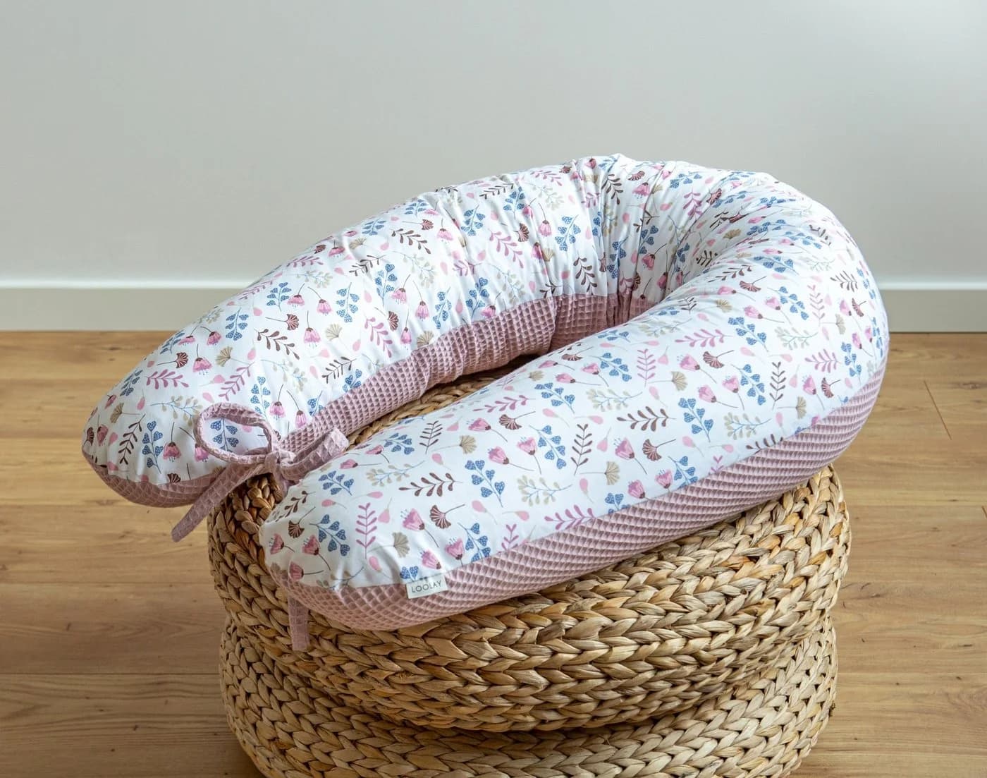 Loolay Seitenschläferkissen Waffelpique 170/190 cm Rosa - Bild 2