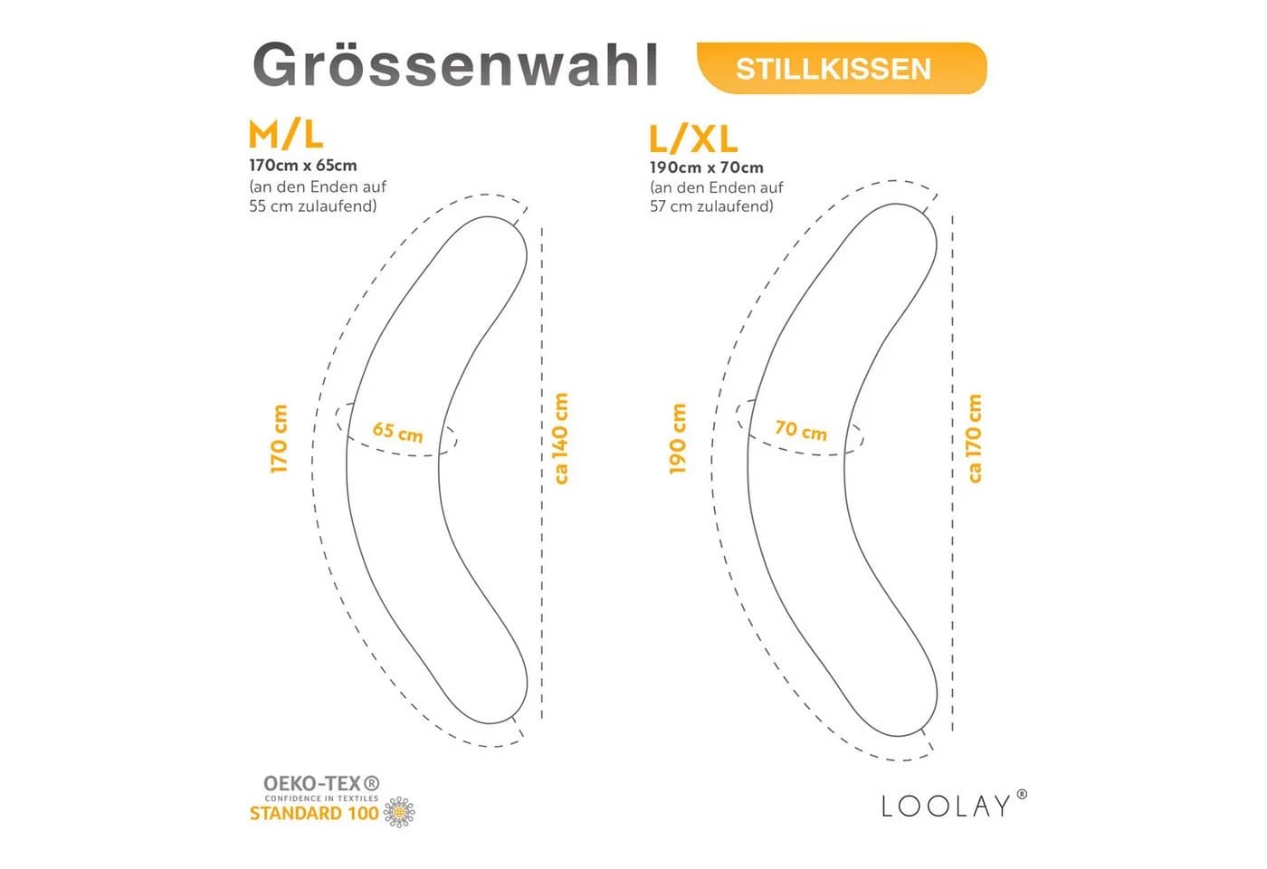 Loolay Seitenschläferkissen Waffelpique 170/190 cm Rosa - Bild 4