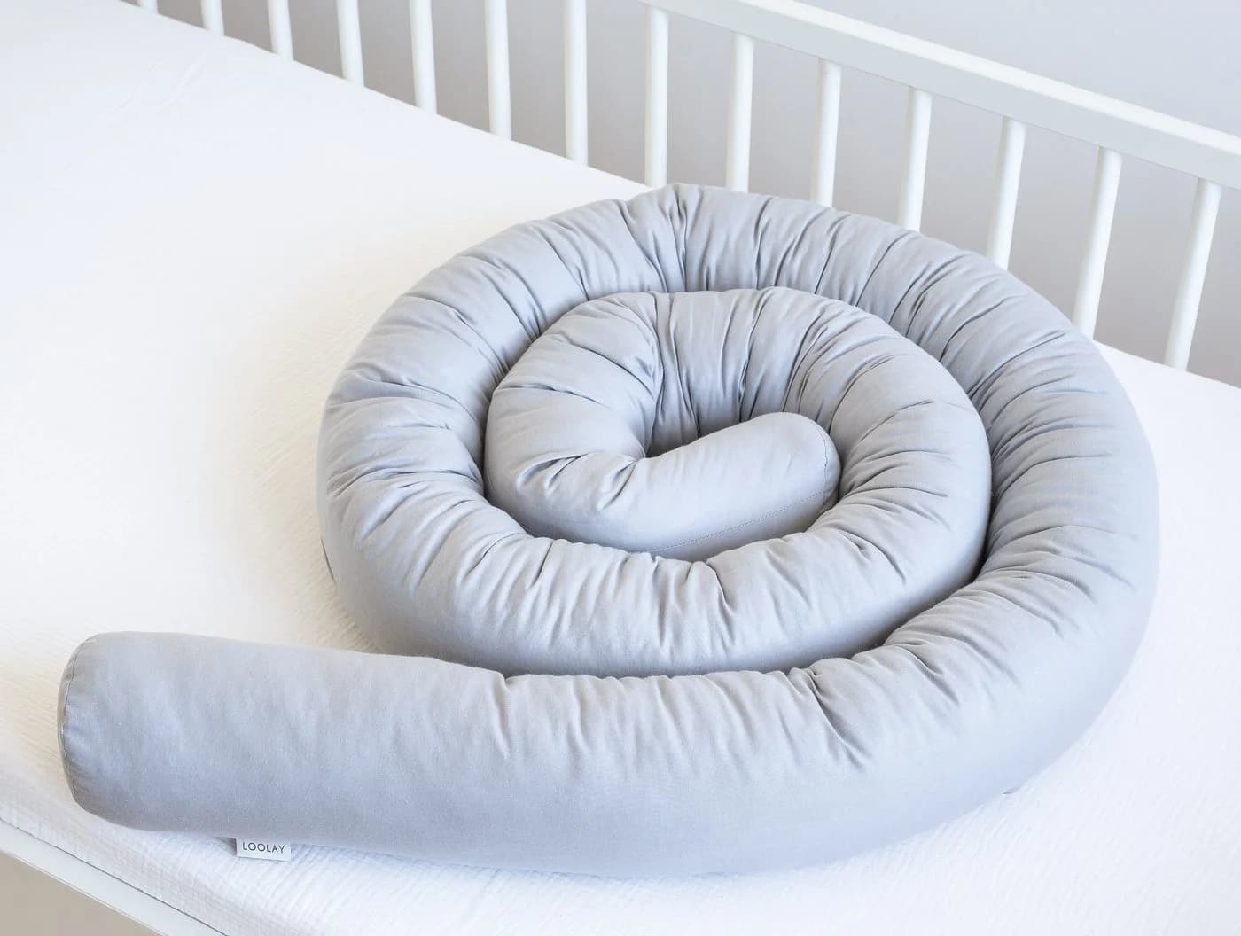 Loolay Nestchenschlange Grau 100% Baumwolle Multifunktion - Bild 3