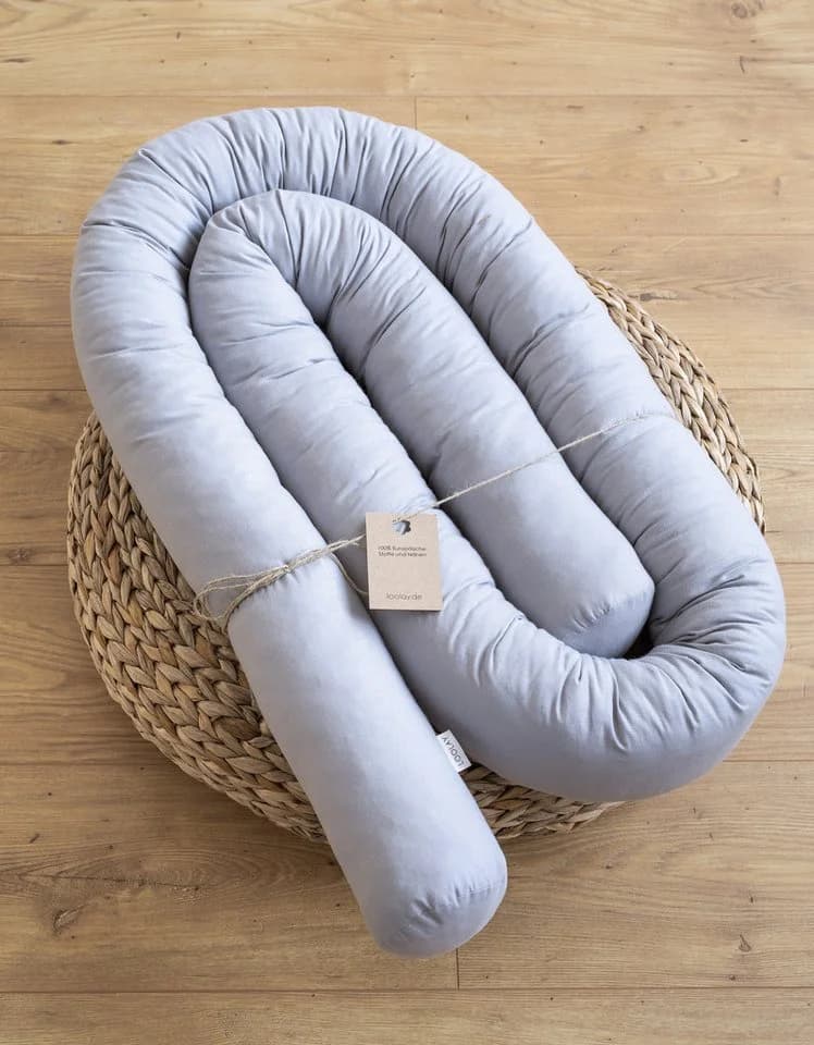 Loolay Nestchenschlange Grau 100% Baumwolle Multifunktion - Bild 4