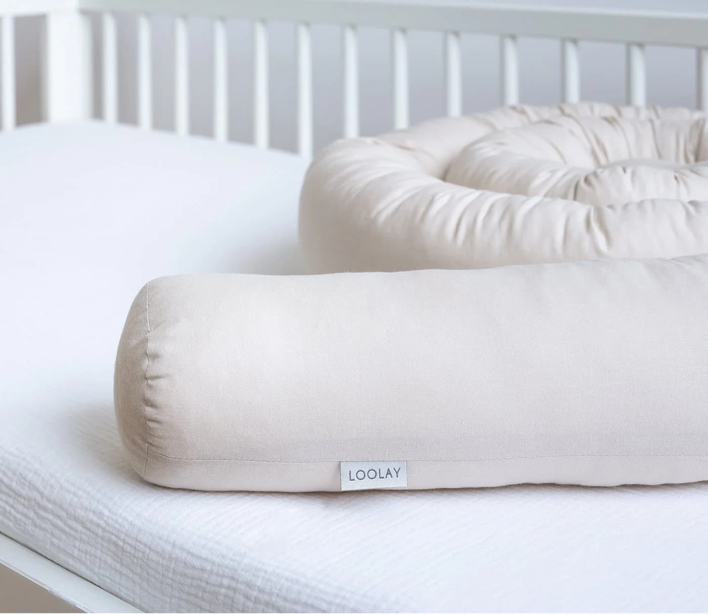 Loolay Nestchenschlange 100% Baumwolle Beige Multifunktion Premium - Bild 2