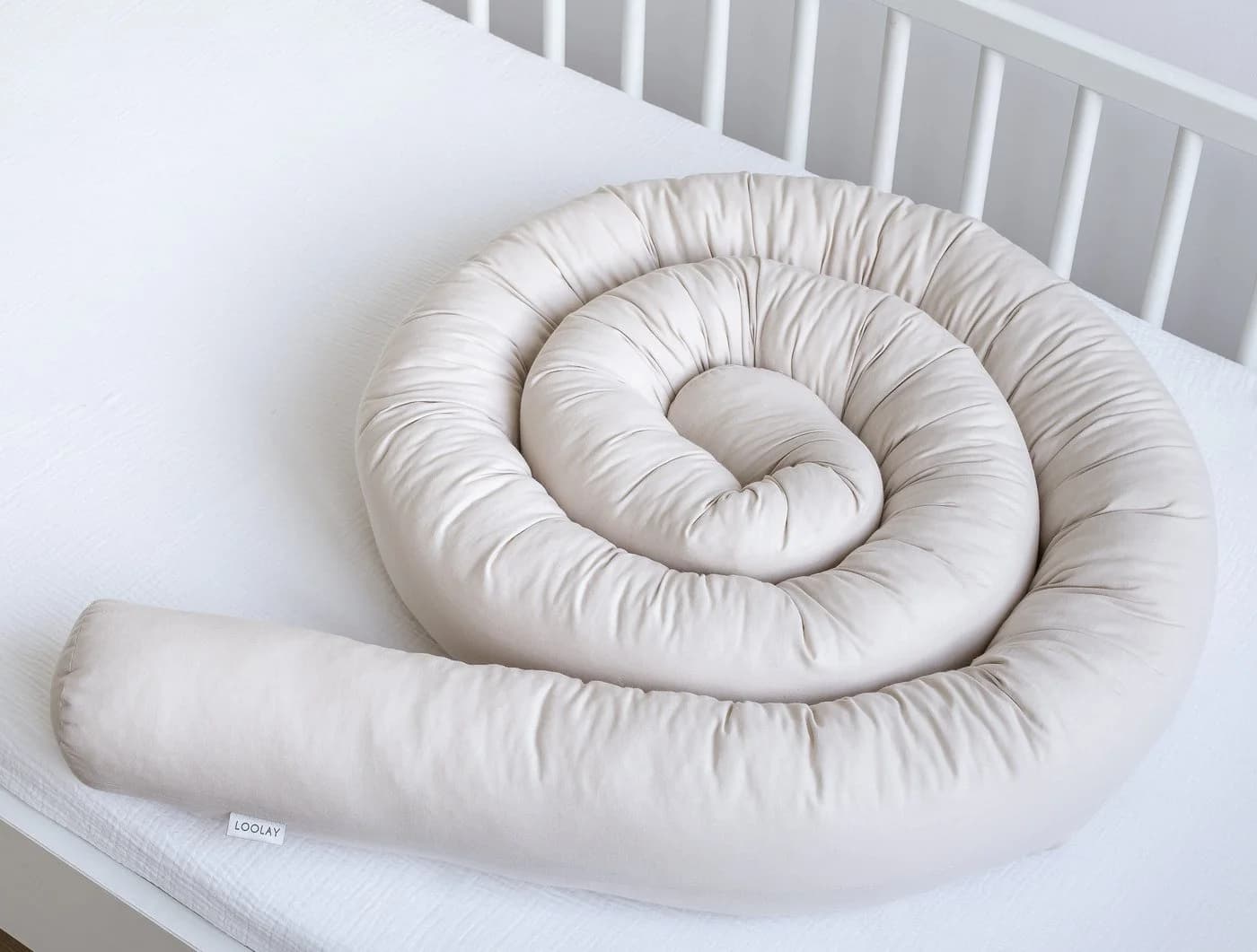 Loolay Nestchenschlange 100% Baumwolle Beige Multifunktion Premium - Bild 3