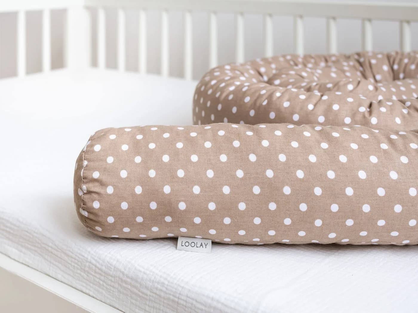 Loolay Nestchenschlange Braun Punkte Bio-Baumwolle 400cm - Bild 2