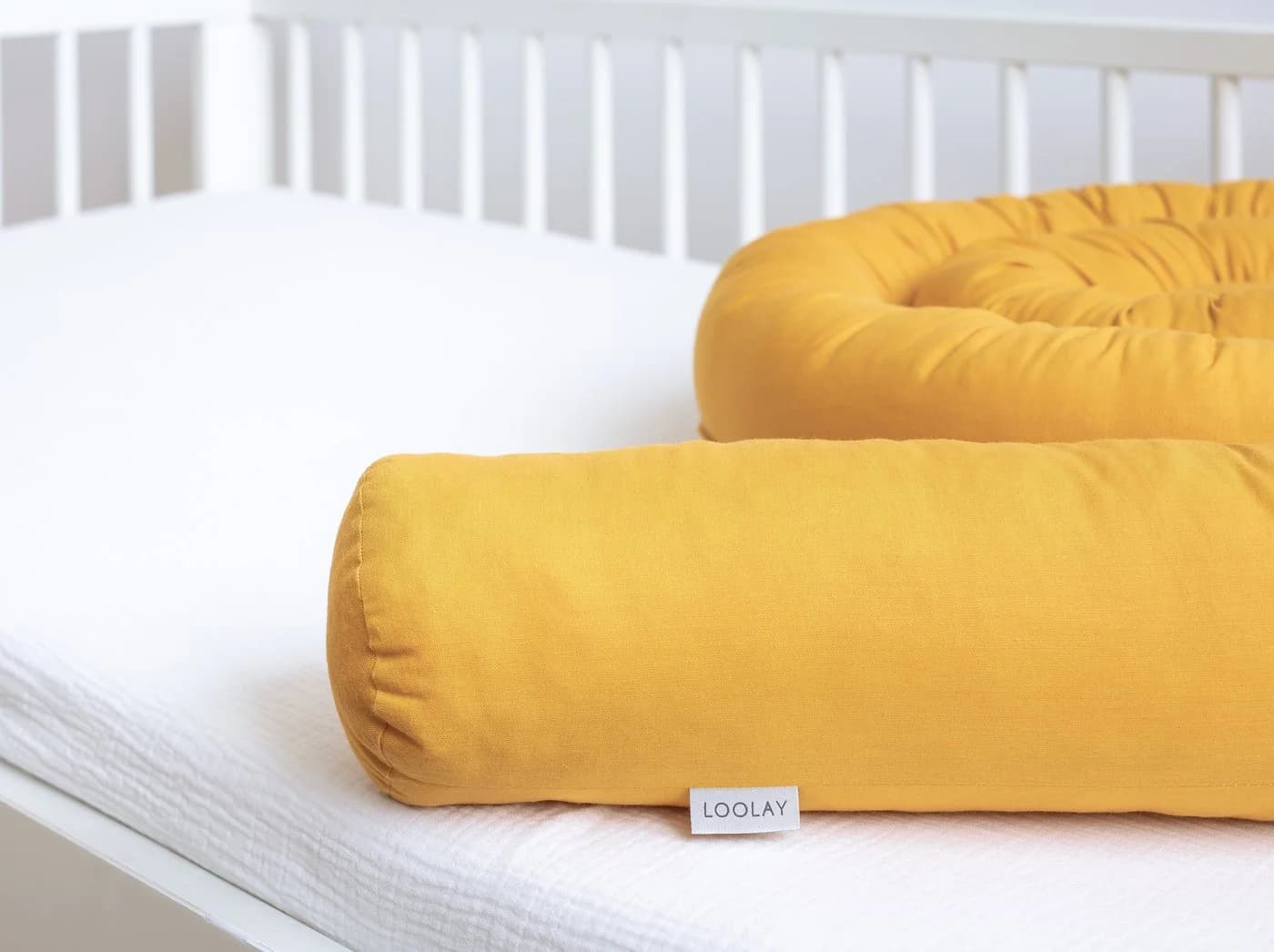 Loolay Nestchenschlange 100% Baumwolle Gelb Multifunktion Premium - Bild 2