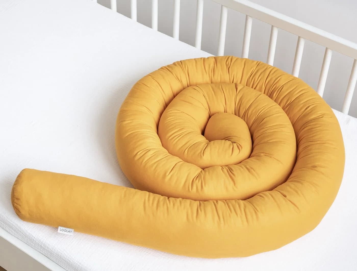 Loolay Nestchenschlange 100% Baumwolle Gelb Multifunktion Premium - Bild 3