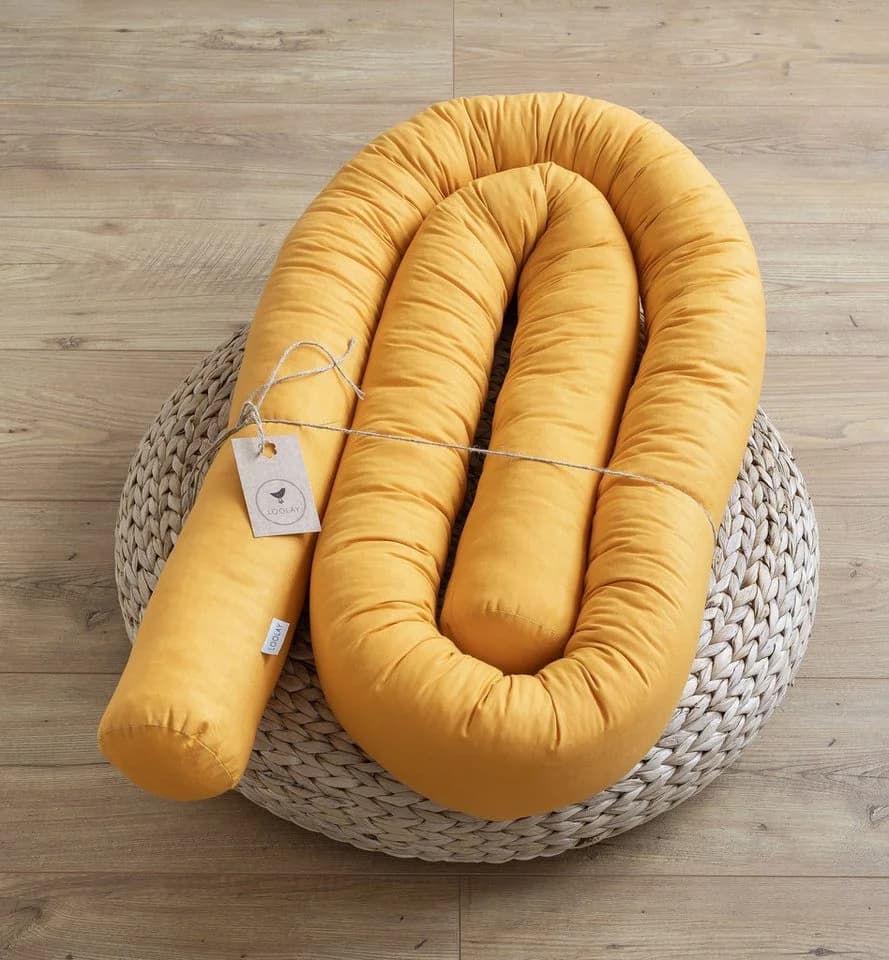 Loolay Nestchenschlange 100% Baumwolle Gelb Multifunktion Premium - Bild 4
