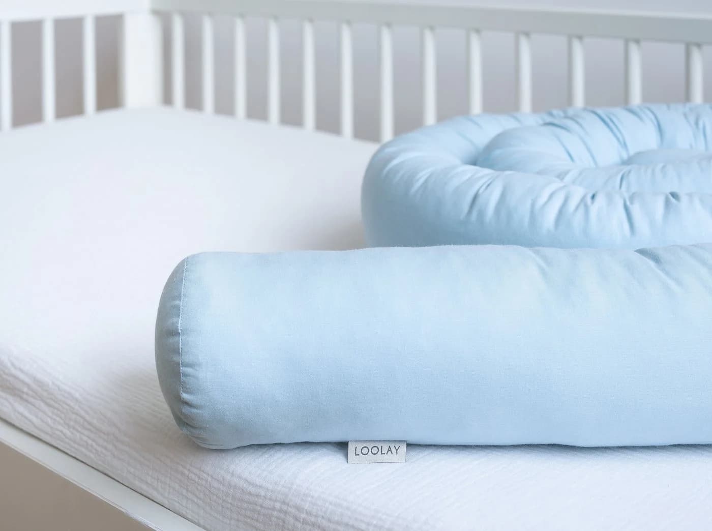 Loolay Nestchenschlange 100% Baumwolle Blau Multifunktion - Bild 2
