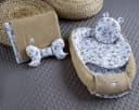 Loolay Bettnestchen Taupe 5-tlg. Waffelpique Bio-Baumwolle Bild 3