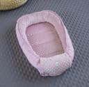 Loolay Bettnestchen Rosa Minky Fleece Bio-Baumwolle Babynest Bild 1