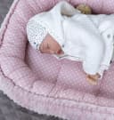 Loolay Bettnestchen Rosa Minky Fleece Bio-Baumwolle Babynest Bild 2