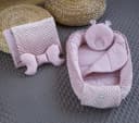 Loolay Bettnestchen Punkte ROSA 5-tlg. Set mit Matratze & Kissen Bild 4