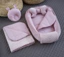 Loolay Bettnestchen Punkte ROSA 5-tlg. Set mit Matratze & Kissen Bild 5