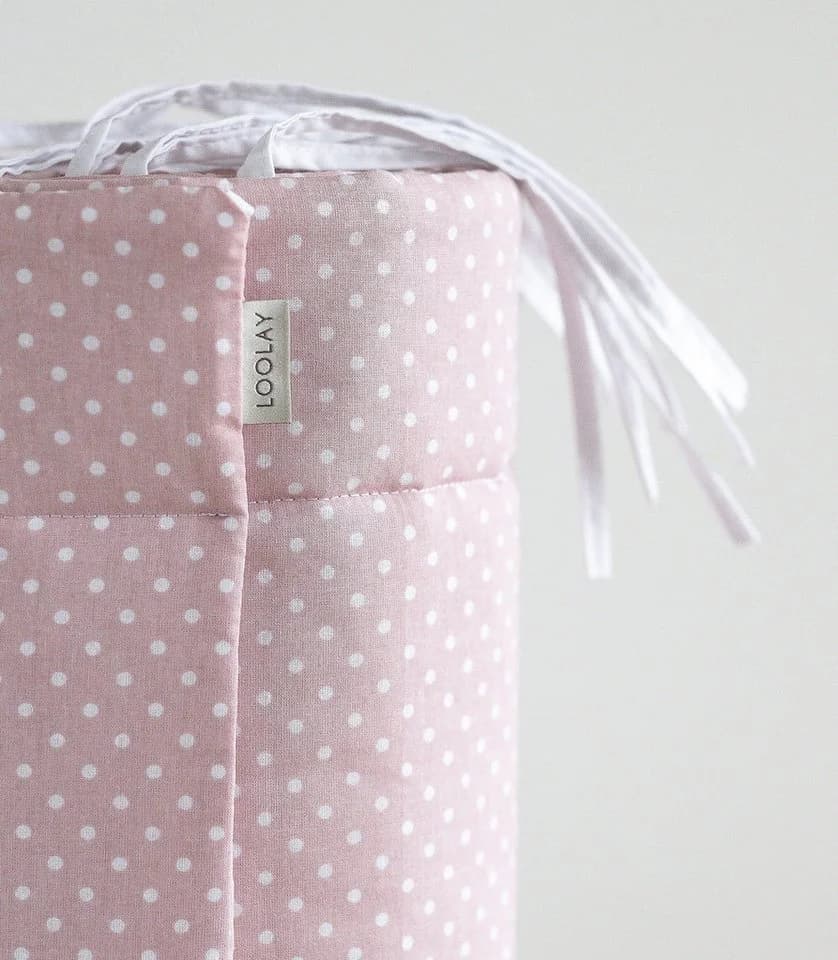 Loolay Bettnestchen Mini Punkte Rosa Atmungsaktiv - Bild 5