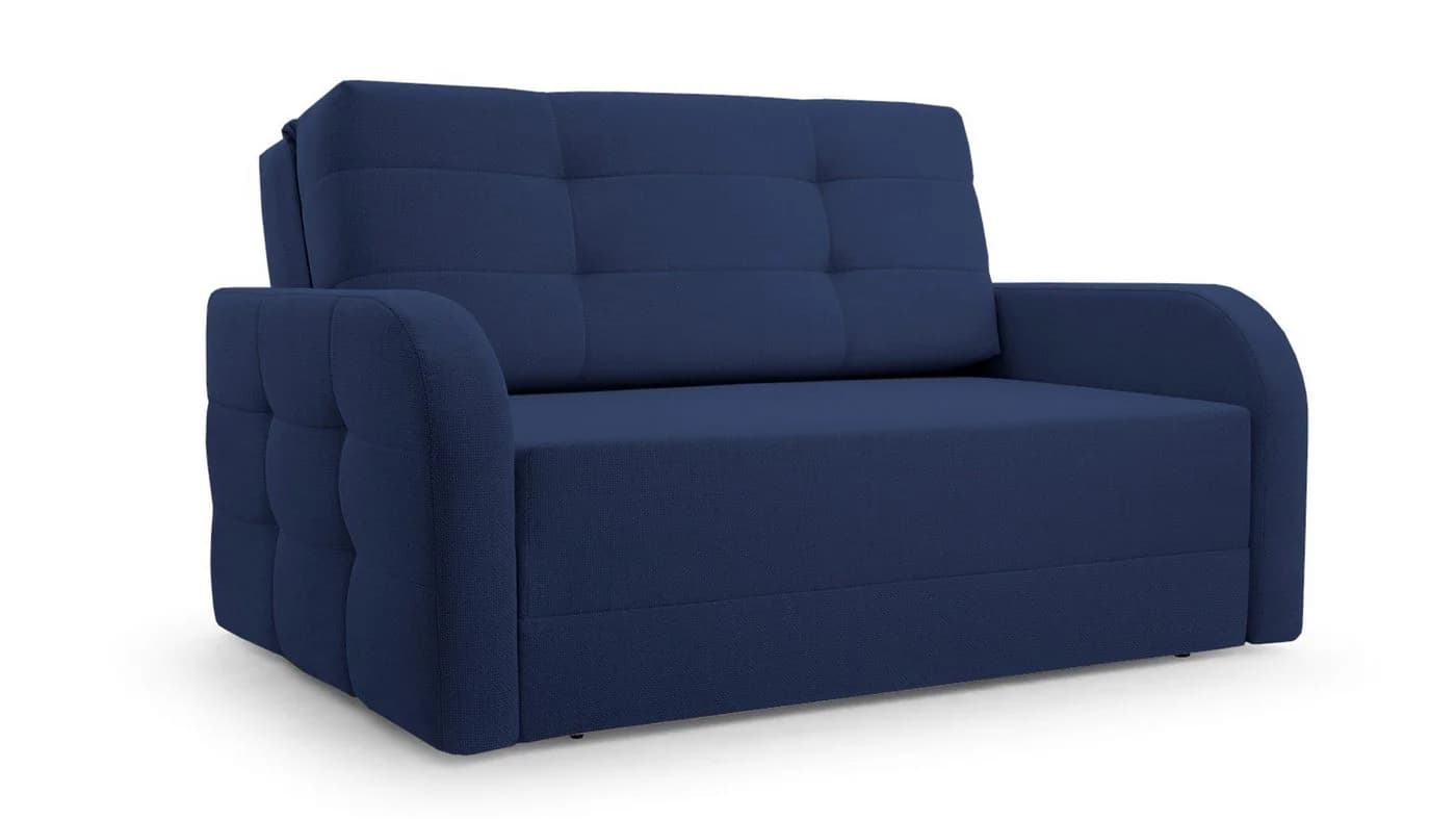 MOEBLO Schlafsofa PORTO 120 Blau mit Schlaffunktion und Bettkasten - Bild 2