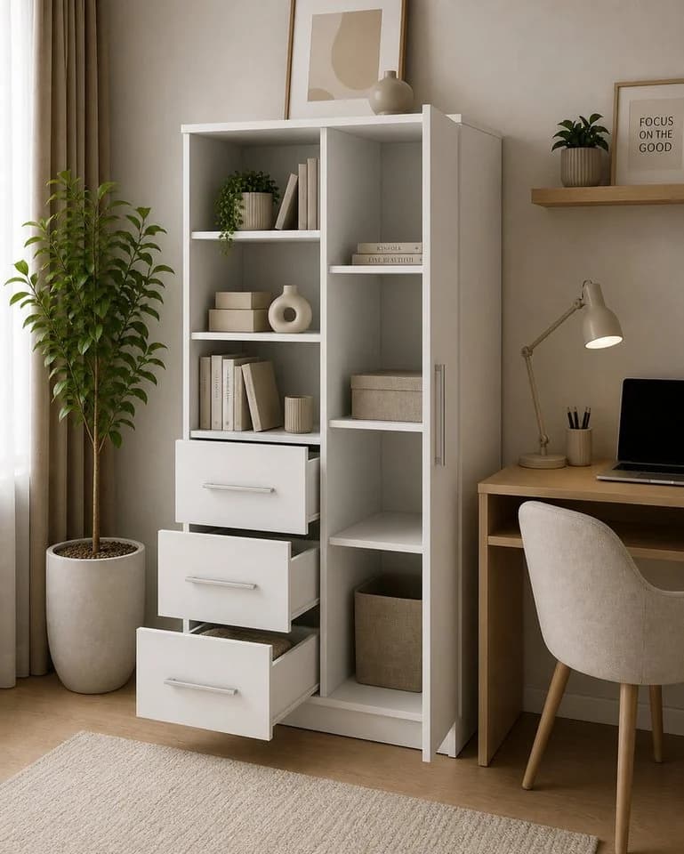 MOEBLO Kleiderschrank Marsala 3SD 05 mit Schubladen Regal Vitrine - Bild 3