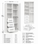 MOEBLO Kleiderschrank Marsala 3SD 05 mit Schubladen Regal Vitrine Bild 5