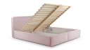 MOEBLO Polsterbett BETT 04 Rosa Cord mit Bettkasten Bild 4