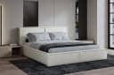 MOEBLO Polsterbett BETT 04 mit Bettkasten Cord Creme Bild 2