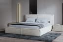 MOEBLO Polsterbett BETT 04 mit Bettkasten Cord Creme Bild 3