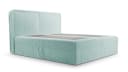 MOEBLO Boxbett Bett 04 Mint Cord Polsterbett mit Bettkasten und Topper Bild 4