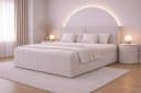 MOEBLO Boxspringbett 04 mit Bettkasten und Topper Hellgrau Bild 3