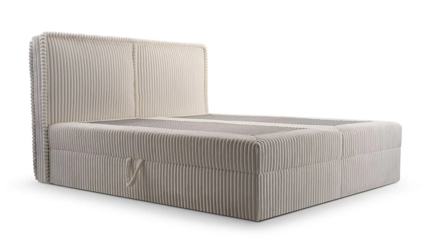 MOEBLO Boxspringbett 04 mit Bettkasten und Topper Hellgrau - Bild 4
