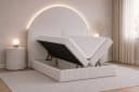 MOEBLO Boxspringbett 04 mit Bettkasten und Topper Hellgrau Bild 5