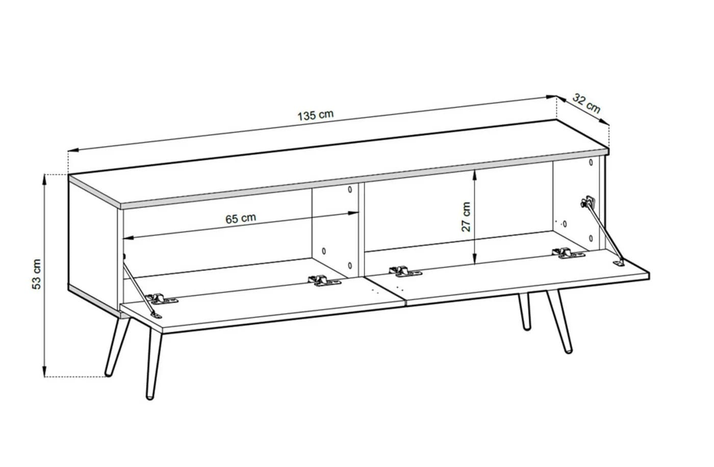 MOEBLO TV-Board Dayn Wave new Lowboard mit Push-to-Open - Bild 3