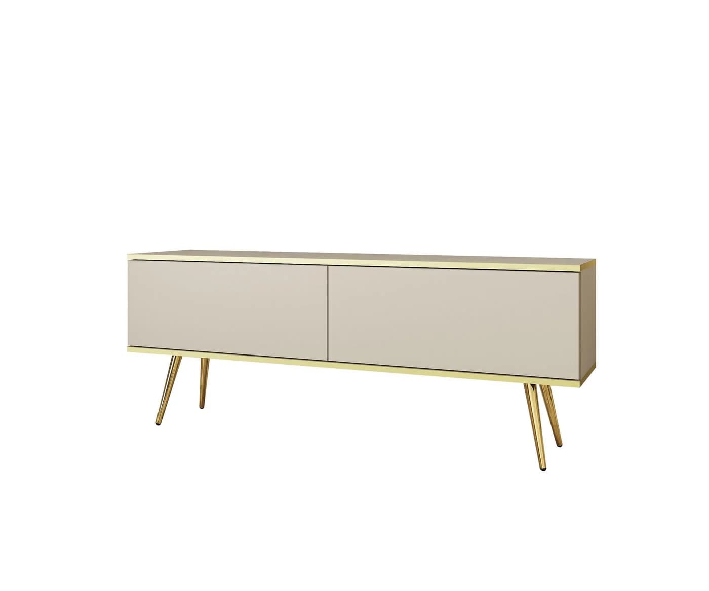 MOEBLO TV-Board DAYN NEW Lowboard Beige Gold Metallbeine - Bild 2