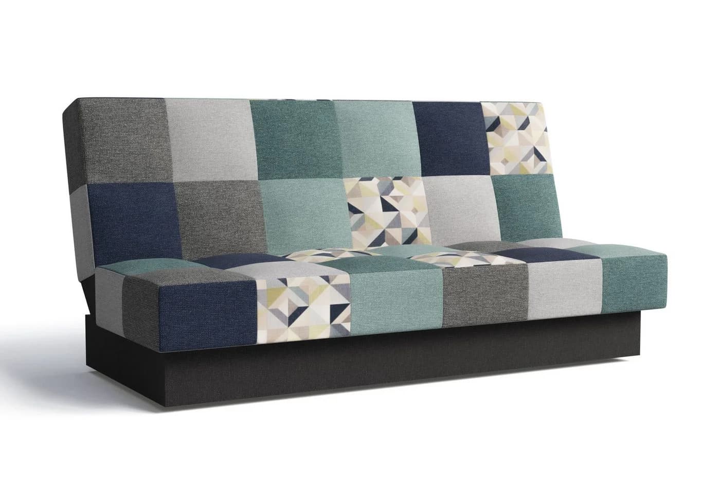 MOEBLO Schlafsofa CYPRUS Patchwork Blau/Grau mit Schlaffunktion - Bild 4