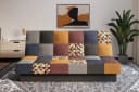 MOEBLO Schlafsofa CYPRUS Patchwork mit Schlaffunktion und Bettkasten Bild 1