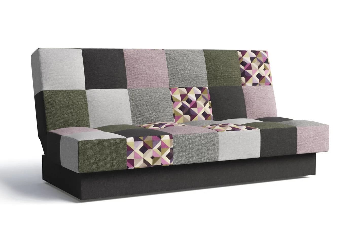 MOEBLO Schlafsofa CYPRUS Patchwork Rosa/Oliv mit Schlaffunktion - Bild 4