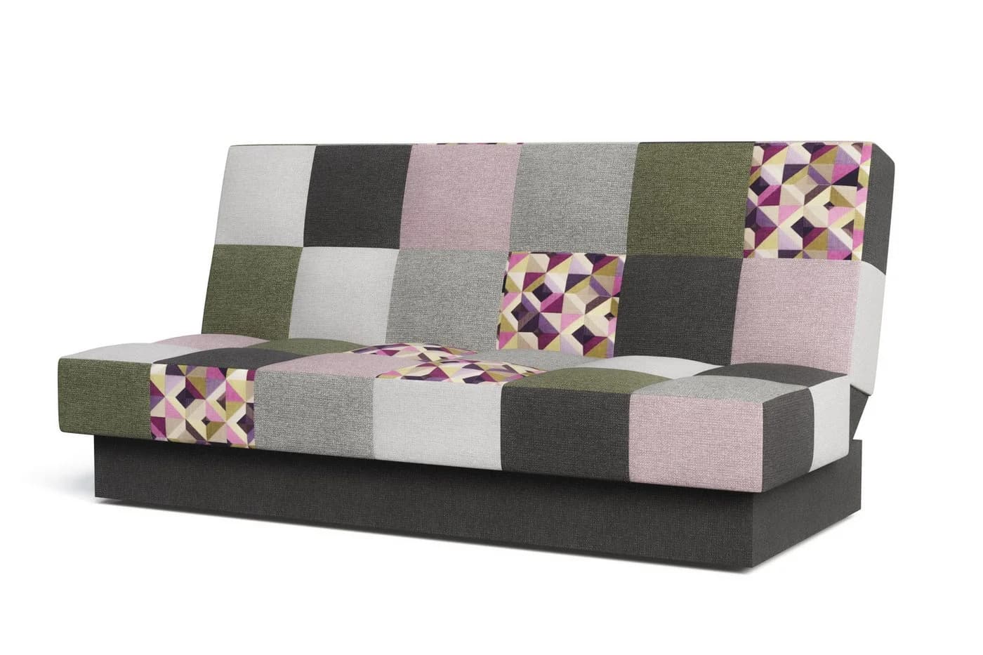 MOEBLO Schlafsofa CYPRUS Patchwork Rosa/Oliv mit Schlaffunktion - Bild 5