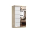 MOEBLO Kleiderschrank NOAH 05 mit Spiegel Schiebetüren 2-türig Beige Modern Bild 2