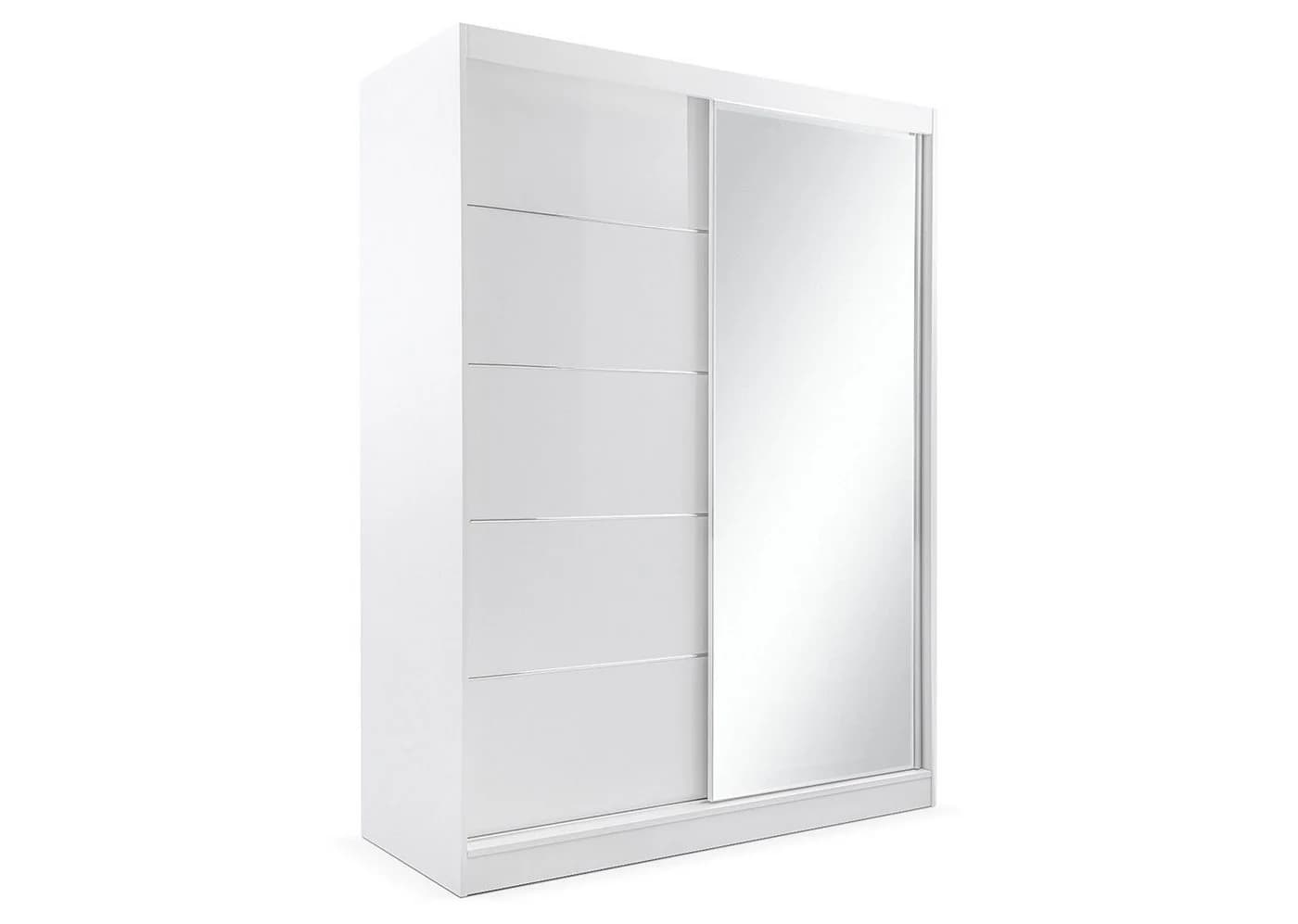 MOEBLO Kleiderschrank LARA 05 Beige mit Spiegel und Schiebetüren - Bild 4