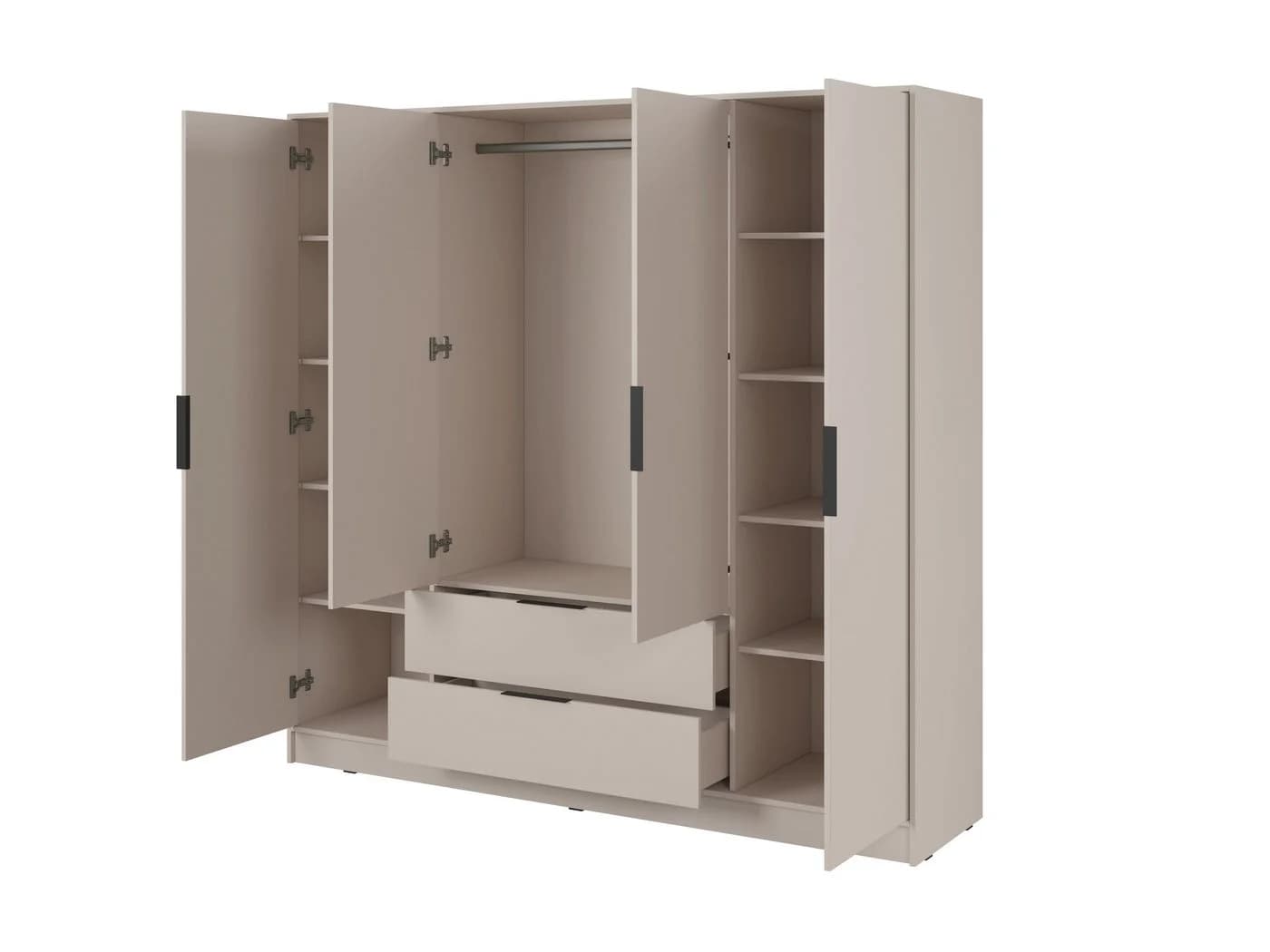 MOEBLO Drehtürenschrank SEVIA 200 Modern 4-türig mit Schubladen - Bild 3