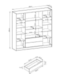 MOEBLO Drehtürenschrank SEVIA 200 Modern 4-türig mit Schubladen Bild 4