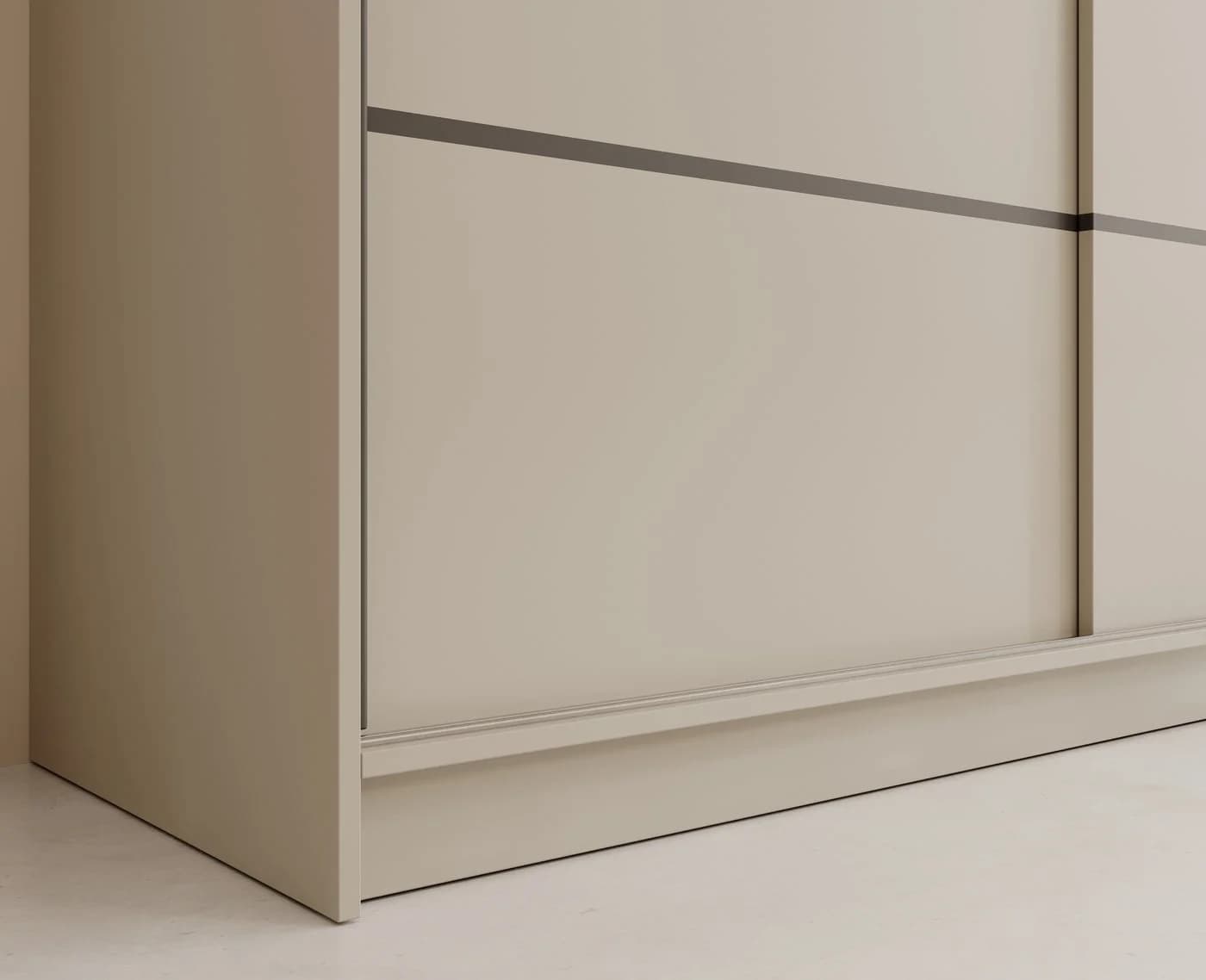 MOEBLO Schiebetürenschrank Velora 250 Modern Weiß/Schwarz - Bild 3
