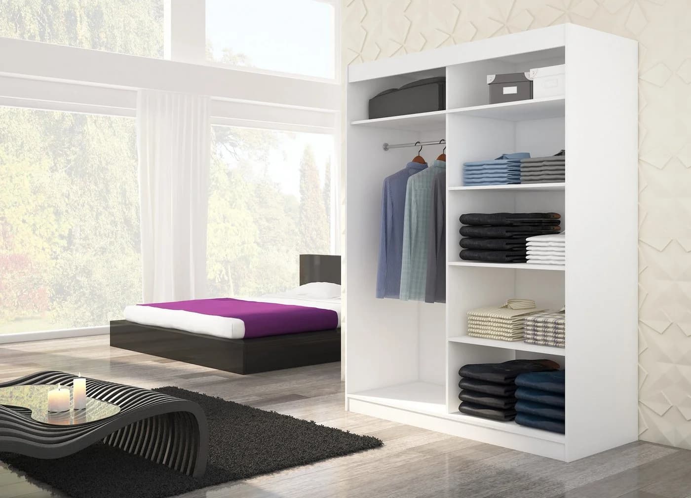 MOEBLO Schiebetürenschrank Lynox Beige Modern - Bild 3